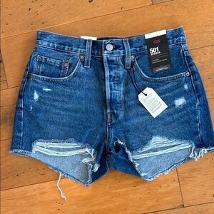 Levi's 501 Shorts Distressed Vintage Style